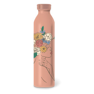 Floral Figure Stainless Steel Water Bottle Product