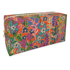 Orange Floral Cosmetic Bag Product