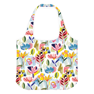 Artistic reusable tote with expressive designs, ideal for creative individuals.