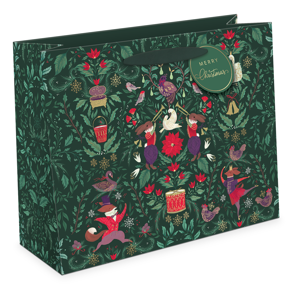 12 Days of Christmas Green Large Gift Bag Product