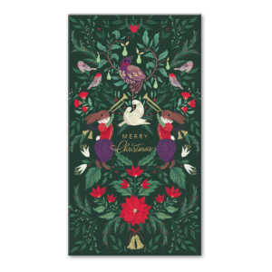 Festive green guest towels, adding a cheerful touch to holiday celebrations.
