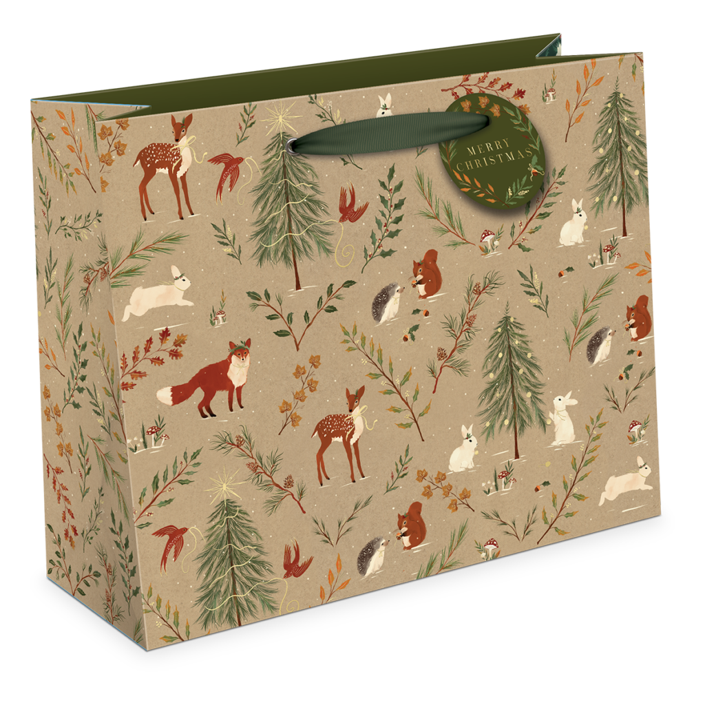 Woodland Christmas Multi Large Gift Bag Molly & Rex