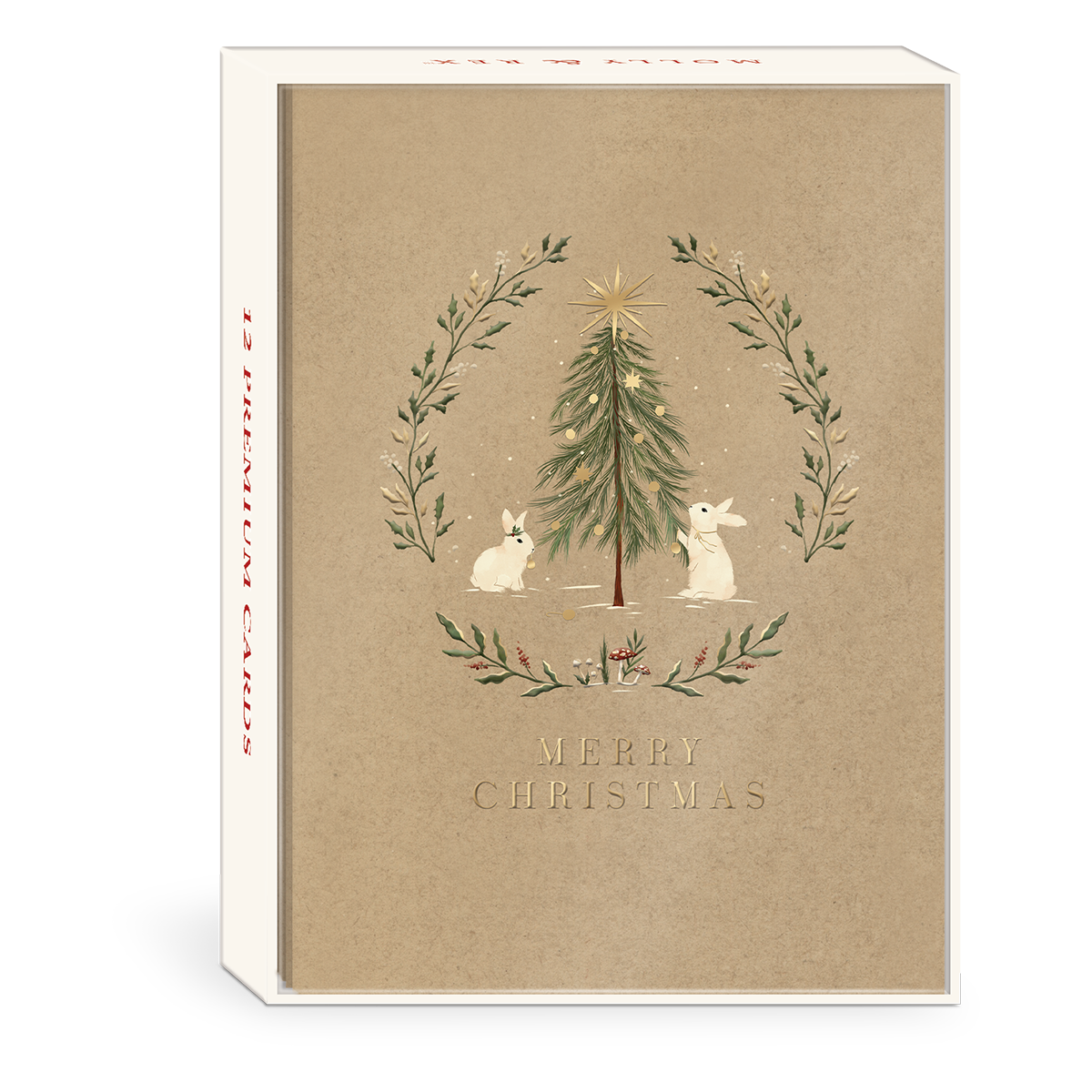 Woodland Rabbit Boxed Holiday Cards Product