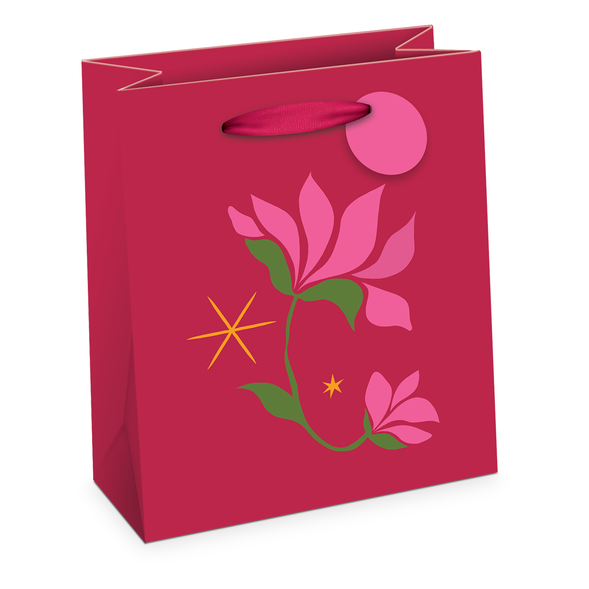 Merry Modern Poinsettia Medium Gift Bag Product