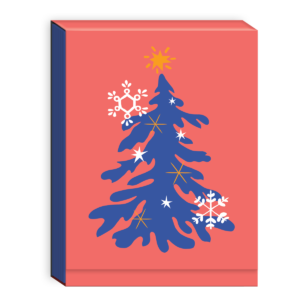 Tree-themed pocket notepad with modern Christmas designs, perfect for holiday notes.