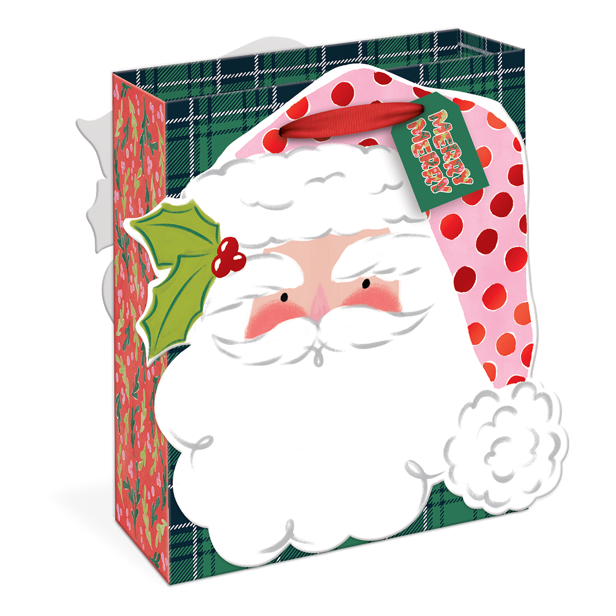 Mistletoe Santa Medium Gift Bag Product