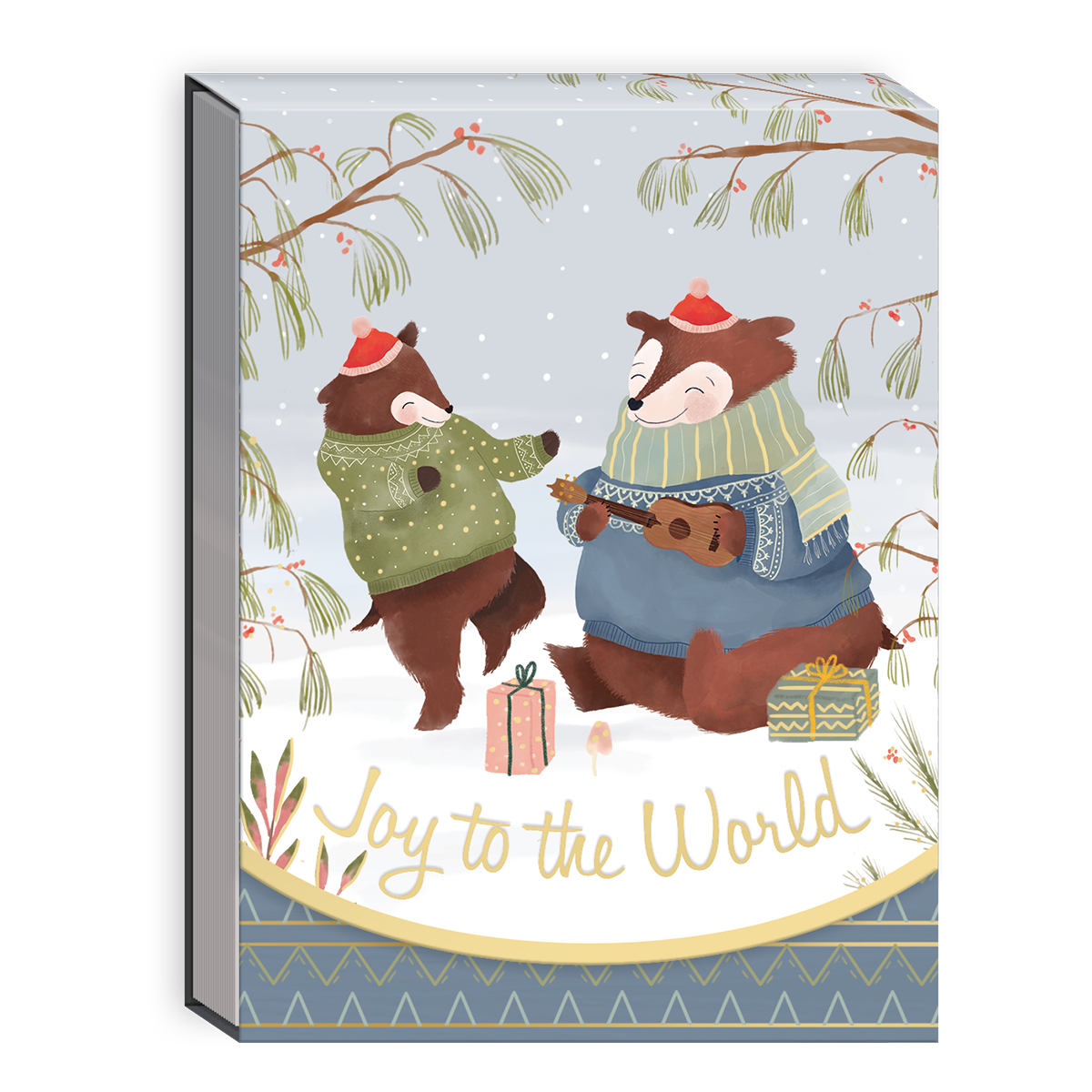 Bear-themed pocket notepad with forest animal designs, ideal for jotting down holiday ideas.