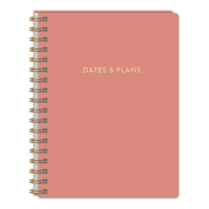 Clay-colored undated planner for organizing busy weeks anytime.