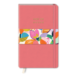Coral softcover journal for recording thoughts, hopes, and dreams.