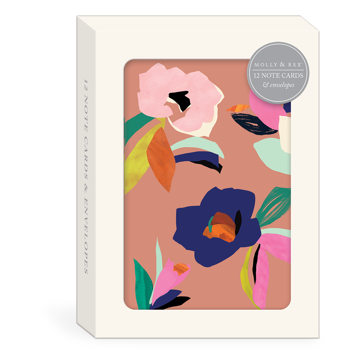 Floral-themed note cards with embossed details, perfect for special messages.