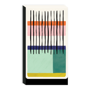 Stripe-patterned tall notepad for capturing important notes.