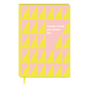 Yellow softcover journal for jotting down inspirations and plans.