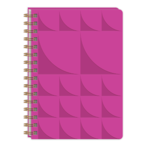 Berry-colored spiral journal for jotting down thoughts and inspirations.