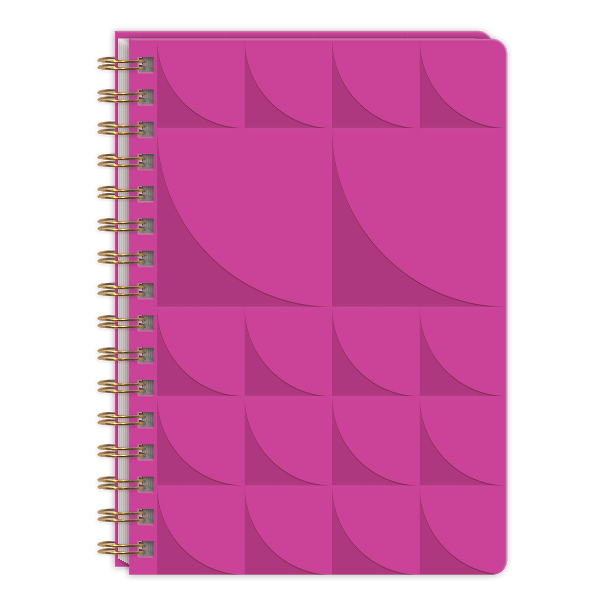 Berry-colored spiral journal for jotting down thoughts and inspirations.