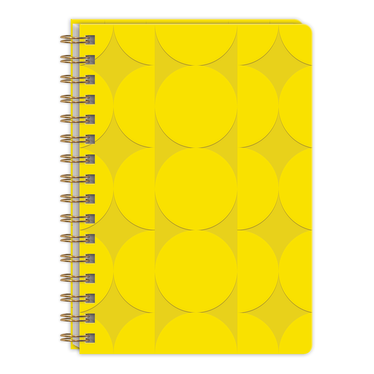 Yellow spiral journal for recording travel stories and dreams.