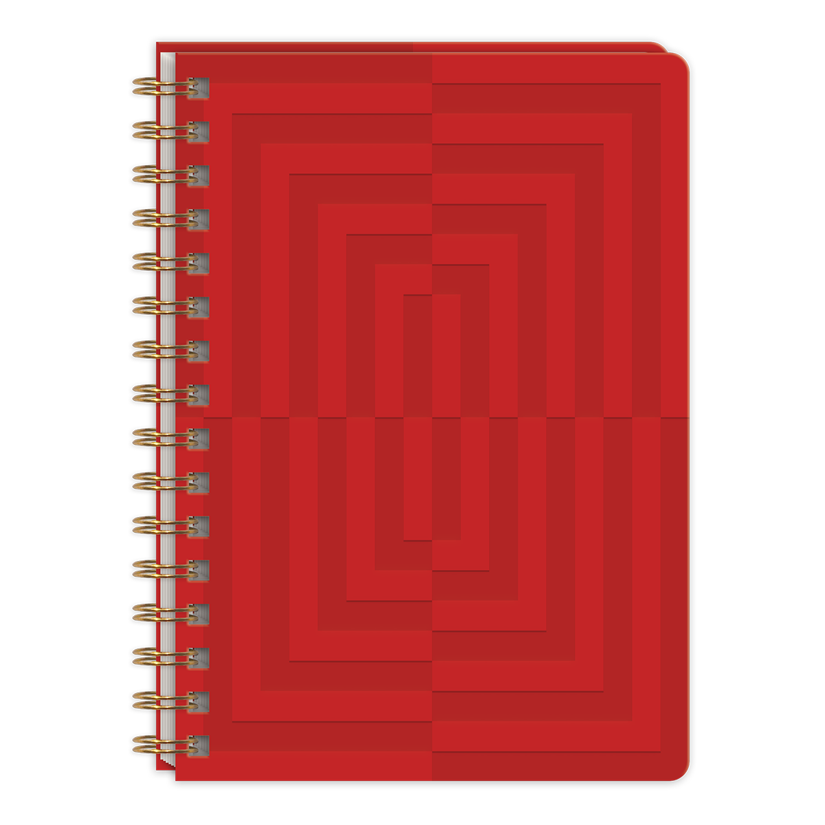 Statement Shapes Red Spiral Journal Product