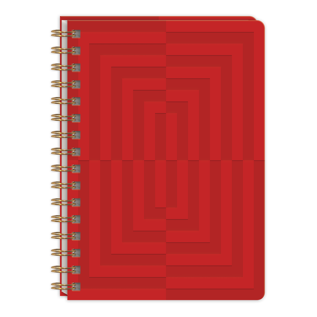 Red spiral journal for jotting down inspirations and ideas.