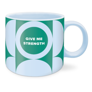 Green mug for sipping coffee or tea with a touch of elegance.