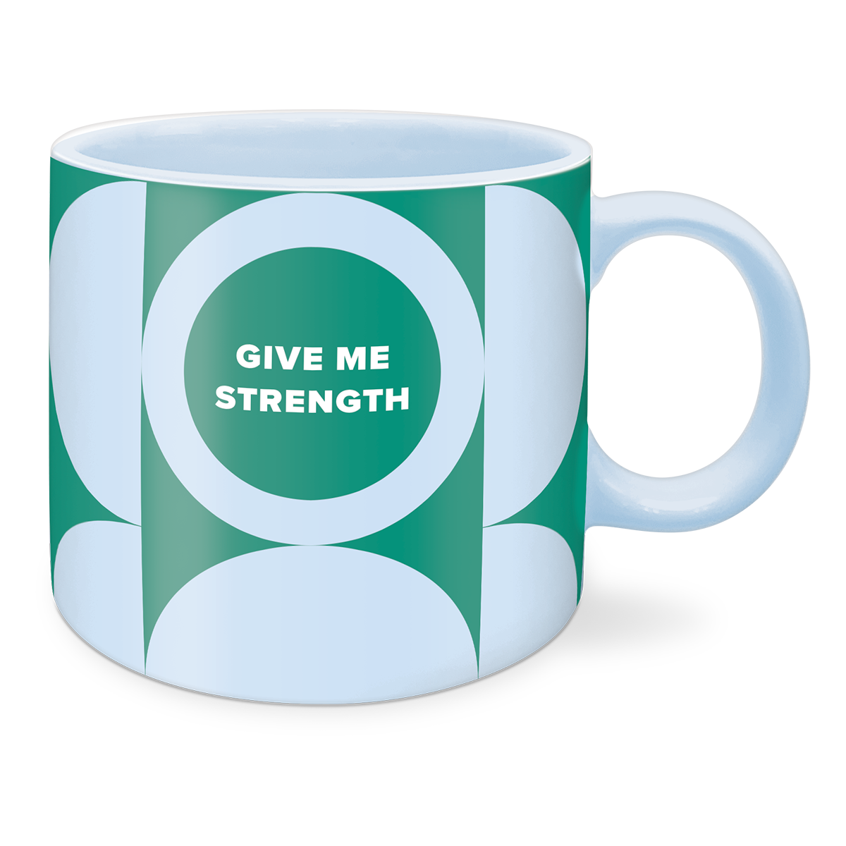 Green mug for sipping coffee or tea with a touch of elegance.