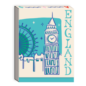 England-themed pocket notepad for jotting down travel inspirations.