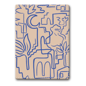 Linework-themed passport cover for traveling in style.