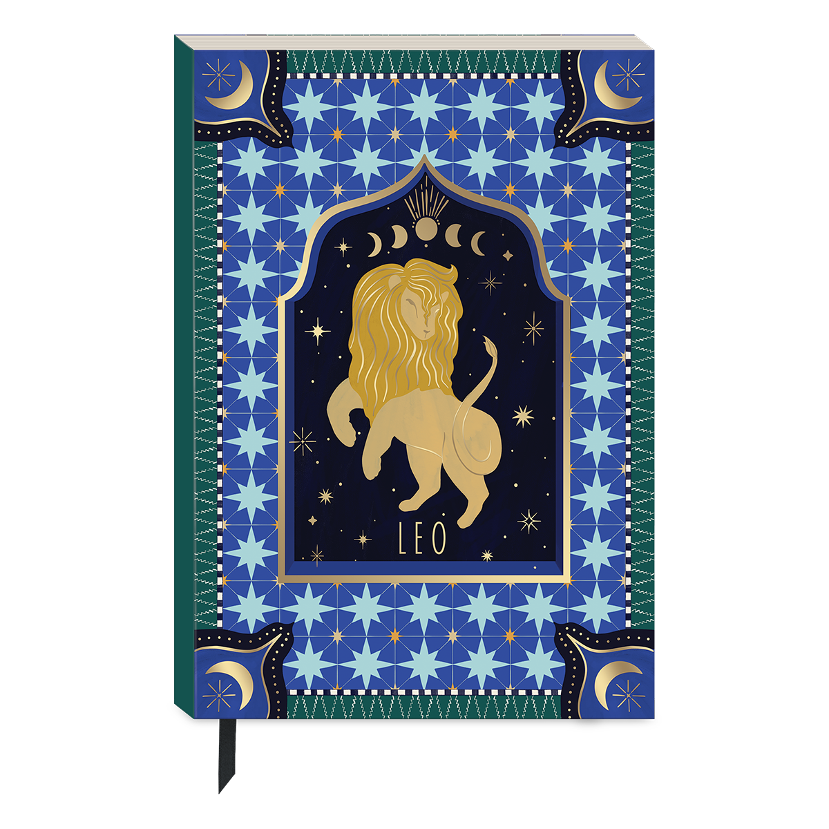 Leo-themed softcover journal for recording thoughts and inspirations.