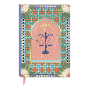 Libra-themed softcover journal for capturing thoughts and dreams.