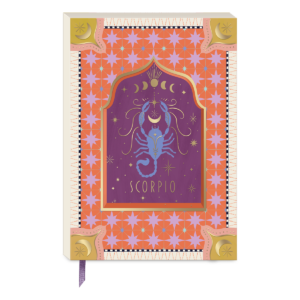 Scorpio-themed softcover journal for recording inspirations and plans.