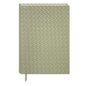 Natural weave hardcover journal for jotting down thoughts and inspirations.