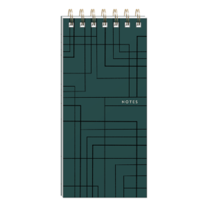 Teal print list pad for organizing tasks and reminders.