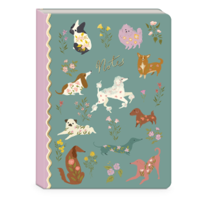 Dog-themed softcover journal for jotting down thoughts and dreams.