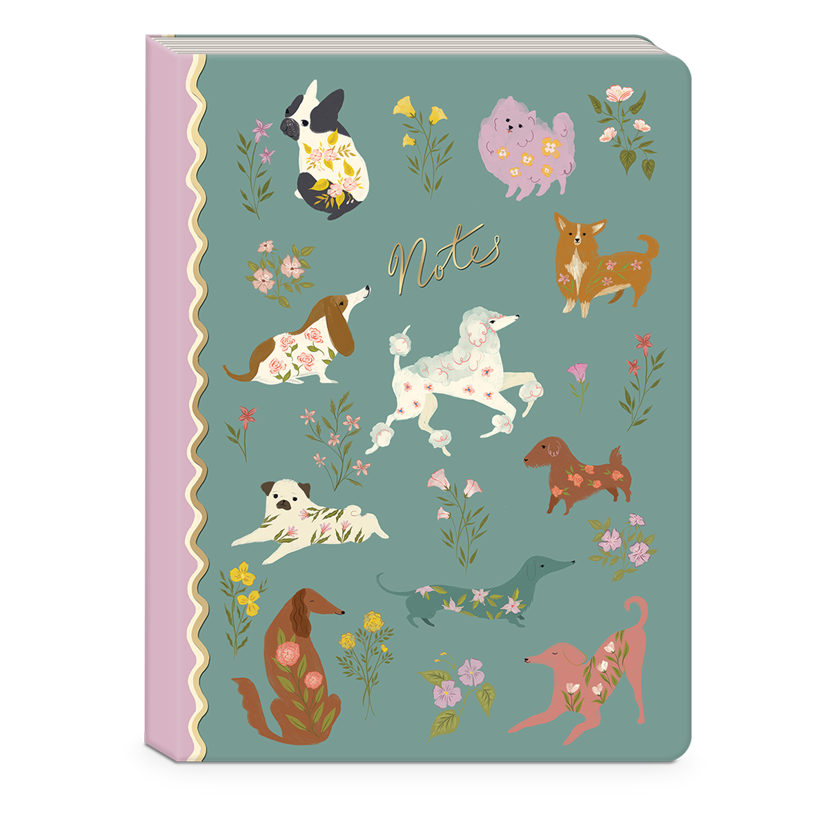 Dog-themed softcover journal for jotting down thoughts and dreams.