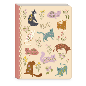 Cat-themed softcover journal for recording inspirations and plans.