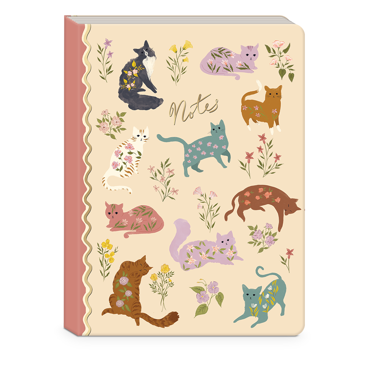 Cat-themed softcover journal for recording inspirations and plans.