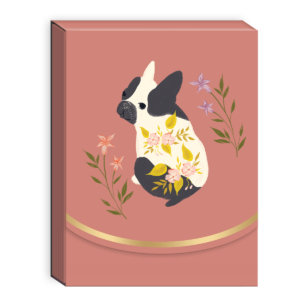 Frenchie-themed pocket notepad for jotting down reminders and messages.