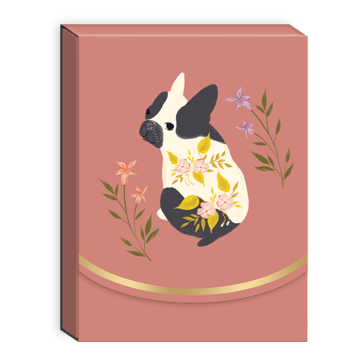 Frenchie-themed pocket notepad for jotting down reminders and messages.