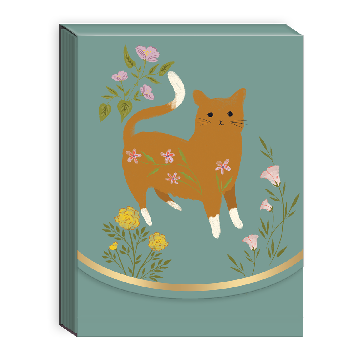 Brown cat-themed pocket notepad for jotting down thoughts and reminders.