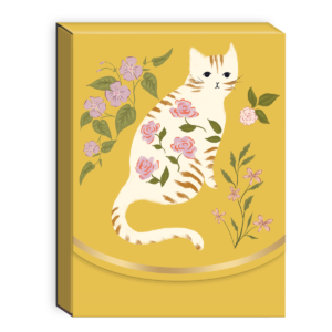 White cat-themed pocket notepad for capturing notes and ideas.