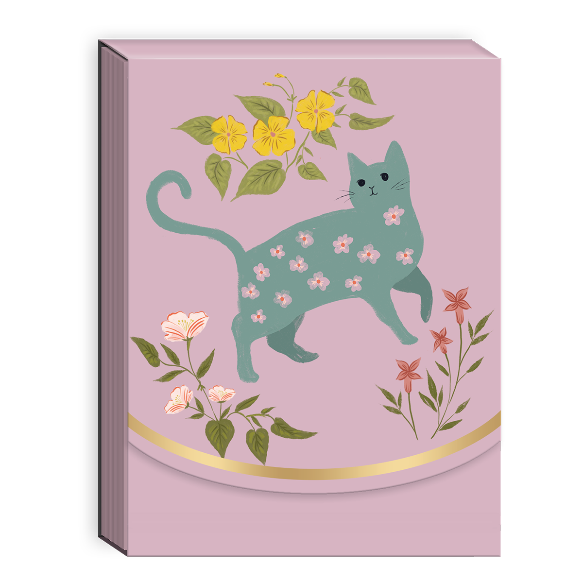 Flower Pets Gray Cat Pocket Notepad Product