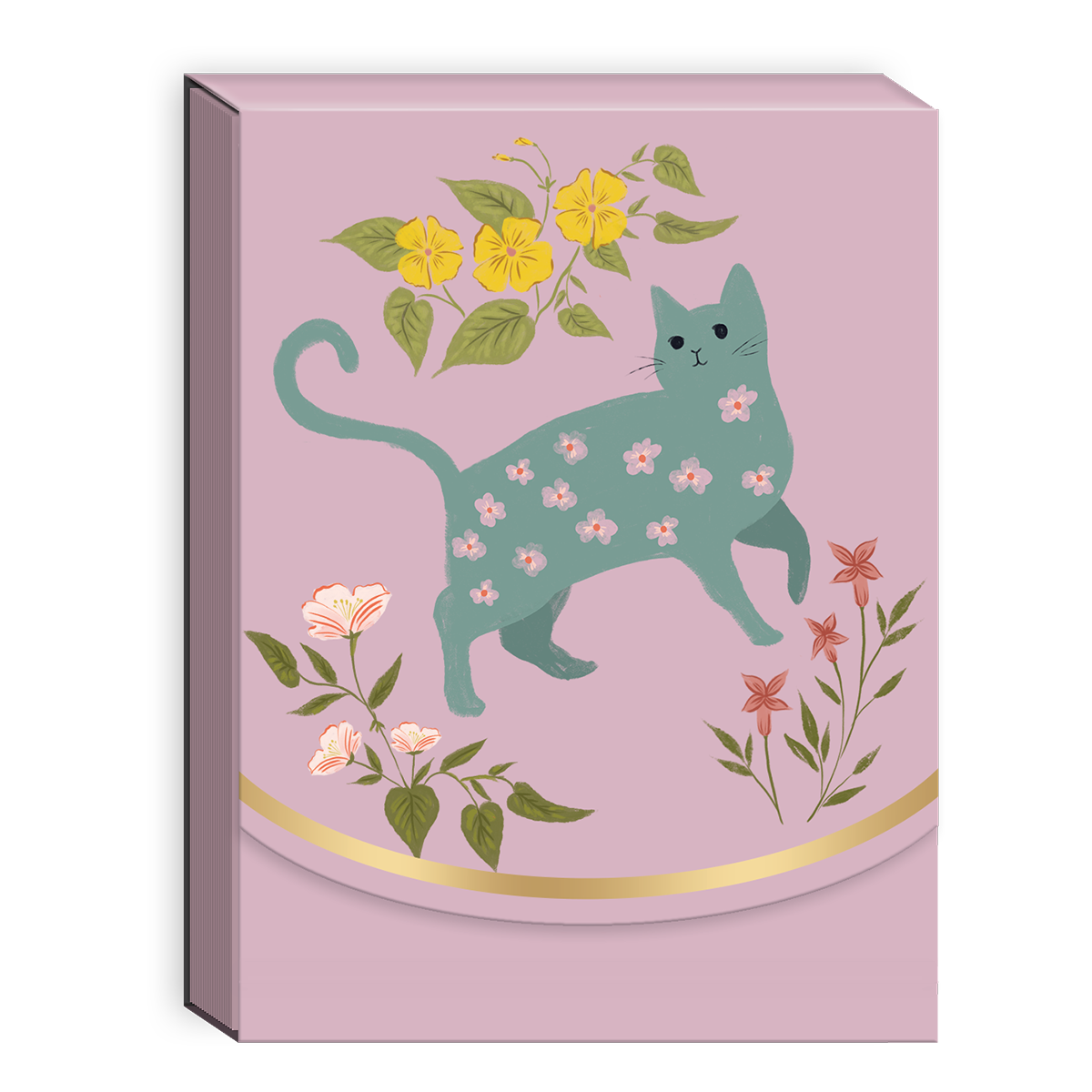 Gray cat-themed pocket notepad for recording notes and inspirations.