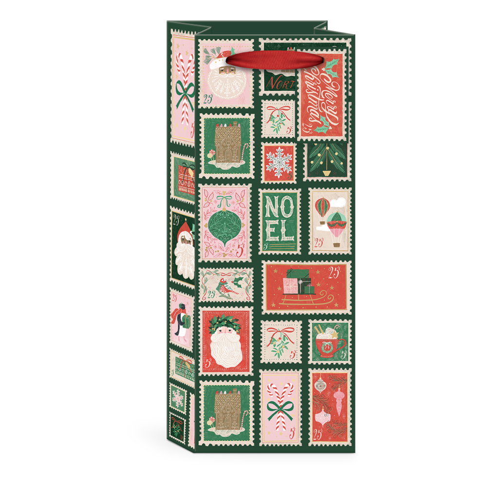 Letters to santa stamps wine bag molly rex