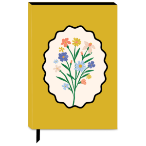 Flower-themed softcover journal for jotting down inspirations and plans.