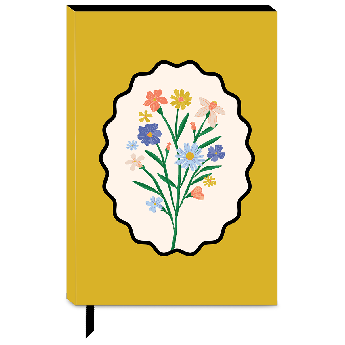 Flower-themed softcover journal for jotting down inspirations and plans.