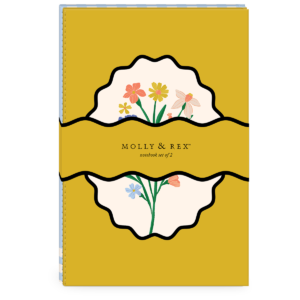 Flower-themed notebook set for recording novel outlines and hopes.