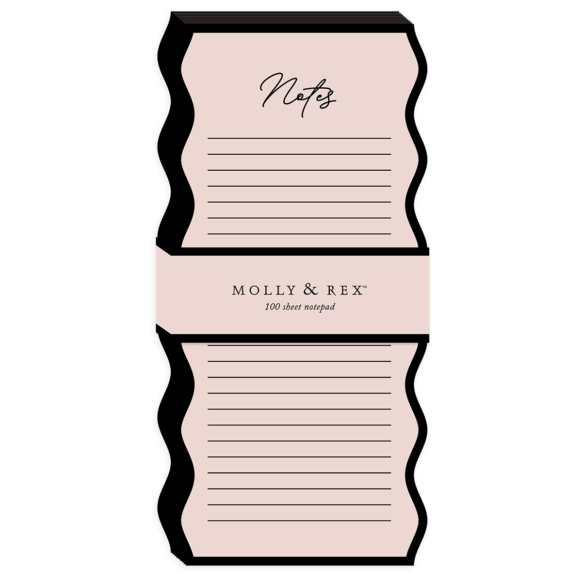 Blush-colored magnetic list pad for organizing tasks and reminders.