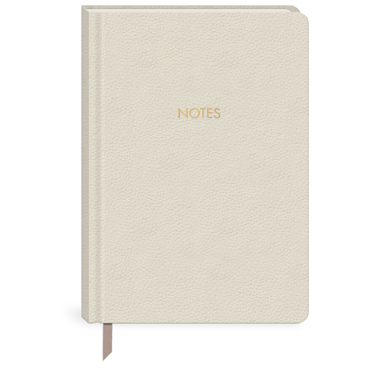 Cream hardcover journal for jotting down thoughts, travel stories, and dreams.