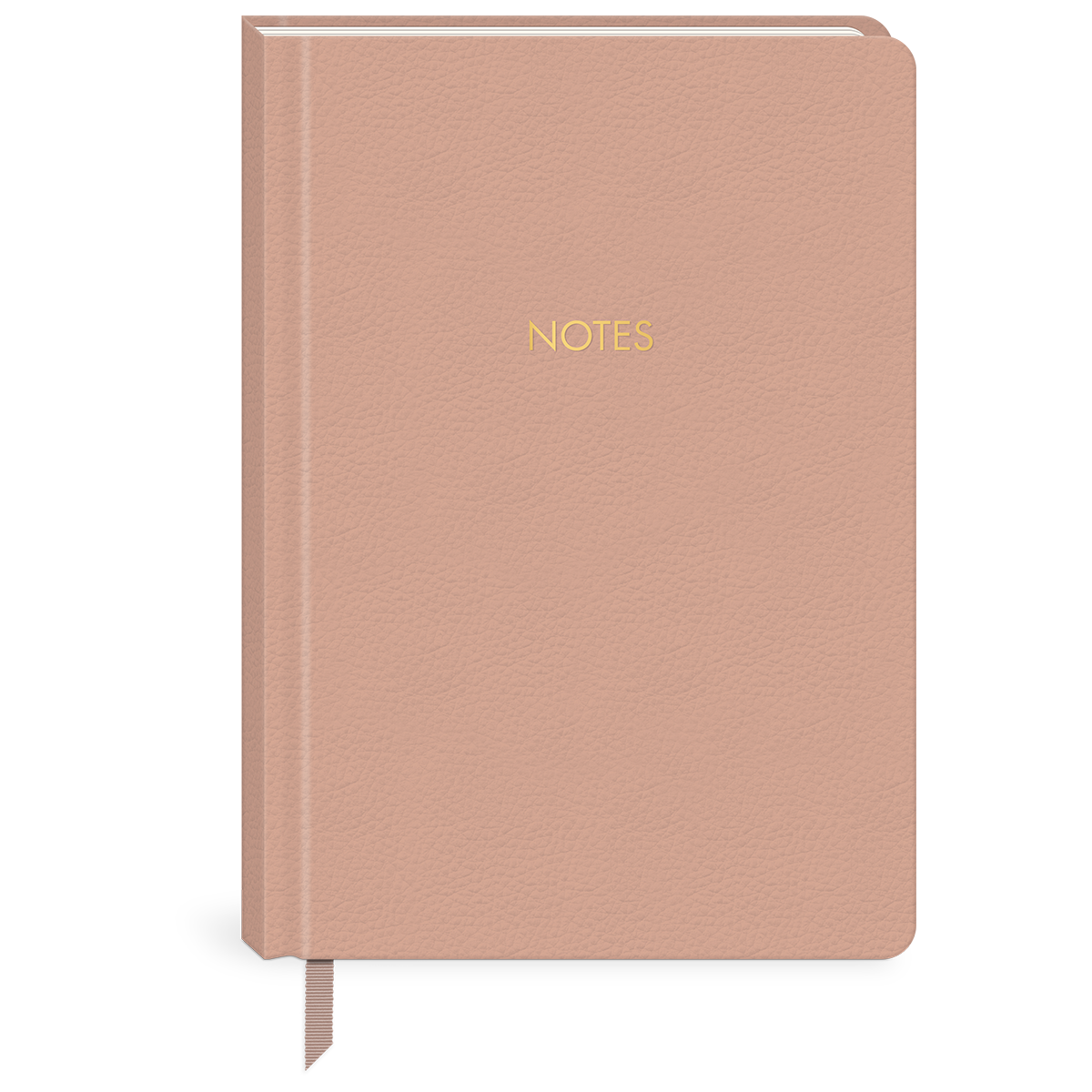 Coral hardcover journal for recording inspirations and plans.