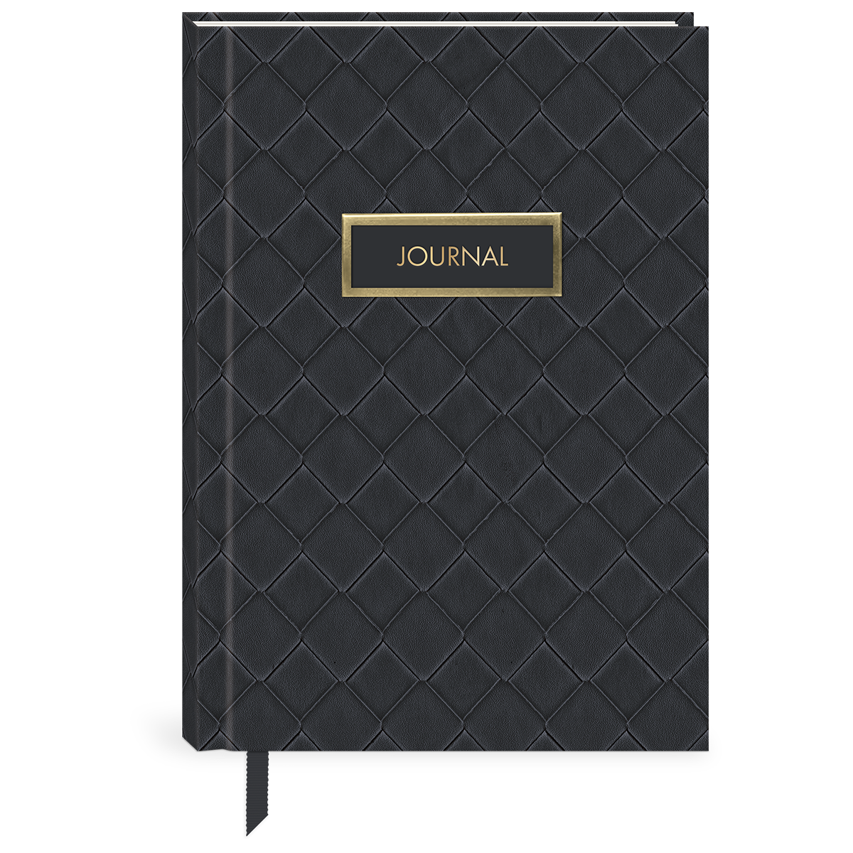 Black hardcover journal for recording thoughts, travel stories, and dreams.