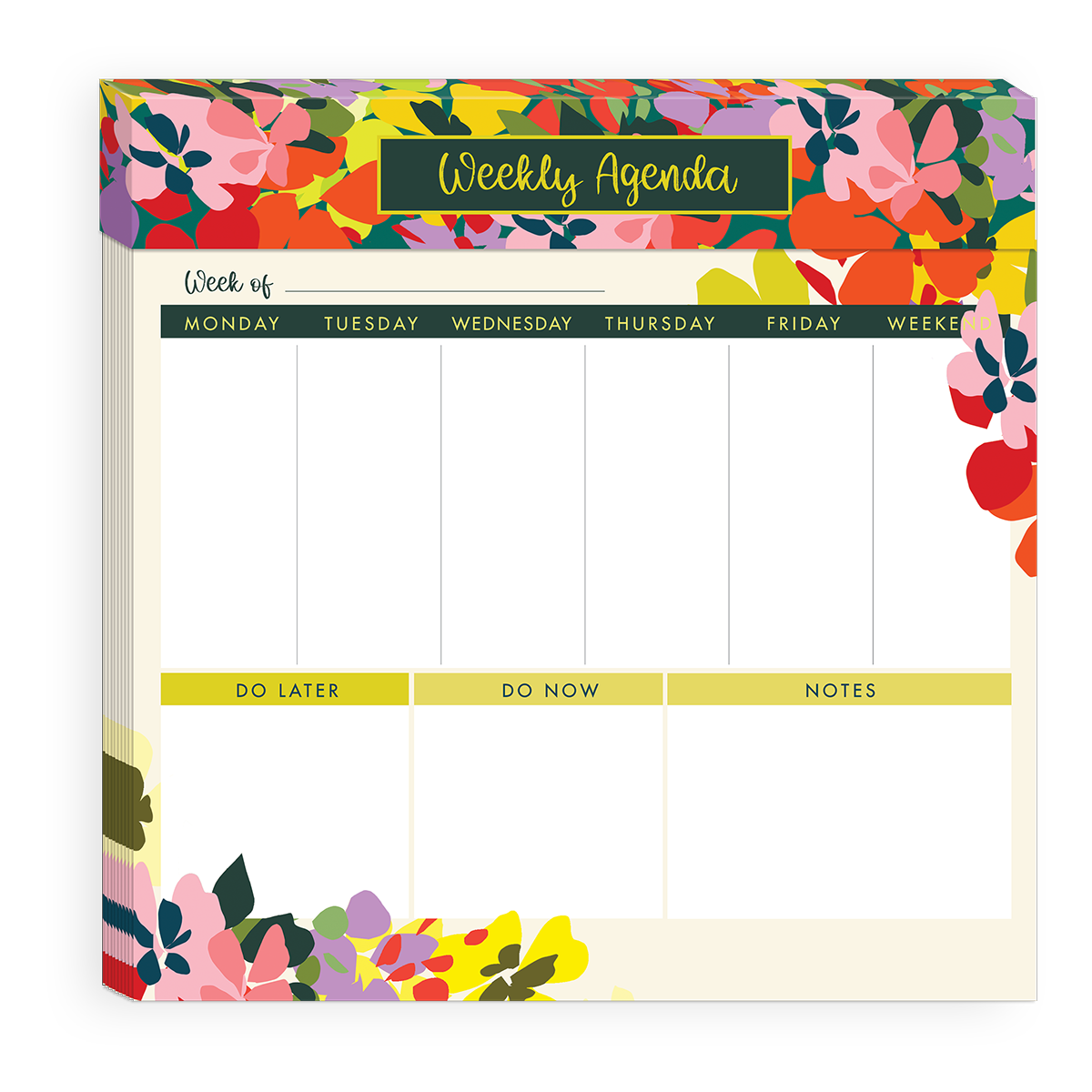 Yellow Floral Desk Pad Product