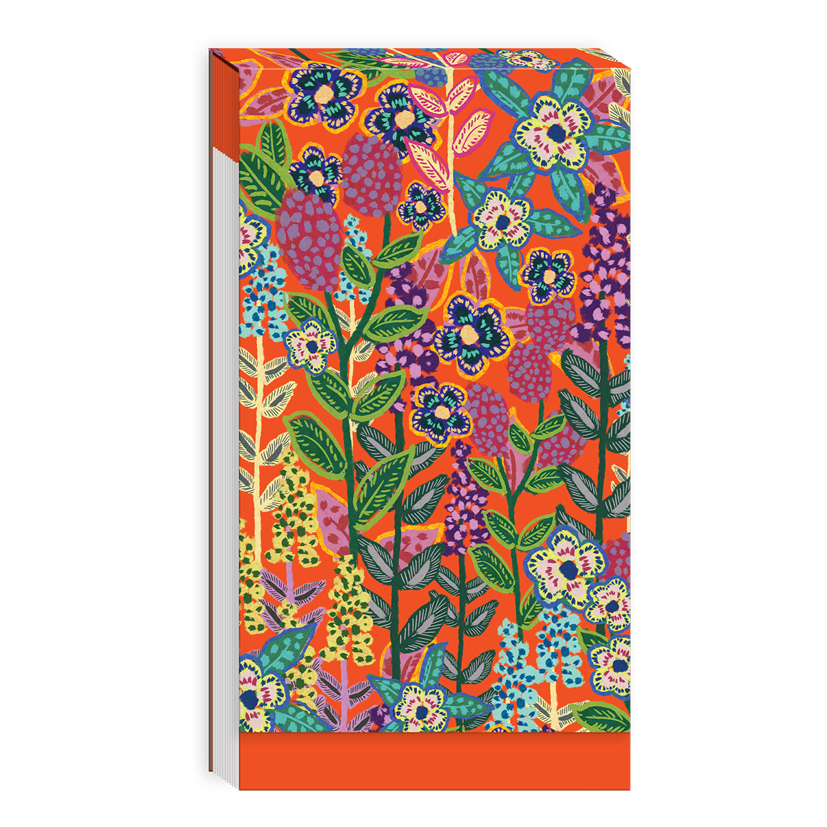 Orange Floral Tall Notepad Product